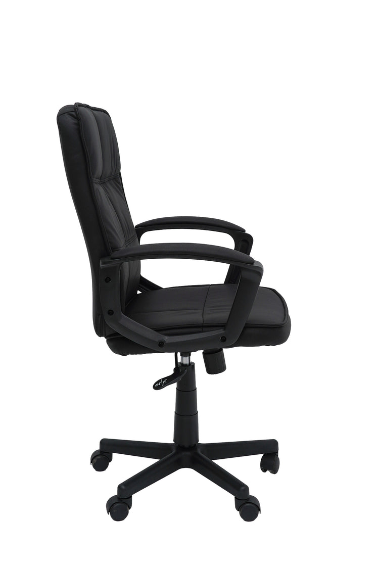 Scaun birou S-232, negru, piele ecologica
