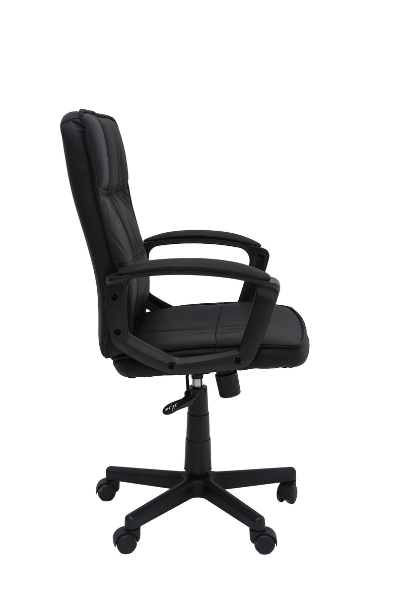 Scaun birou S-232, negru, piele ecologica-4