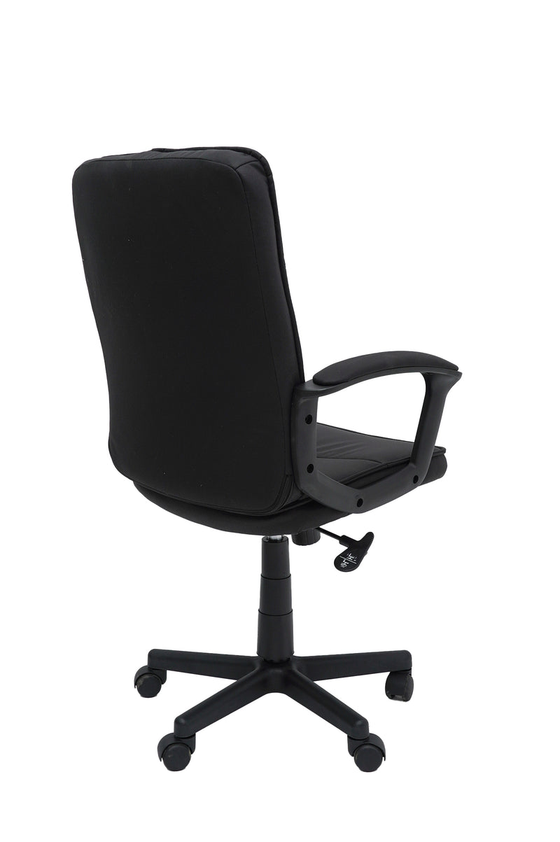 Scaun birou S-232, negru, piele ecologica-3