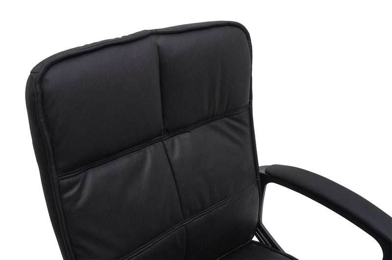 Scaun birou S-232, negru, piele ecologica-6