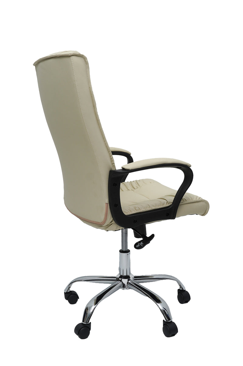 Scaun birou S-233, crem, piele ecologica-4