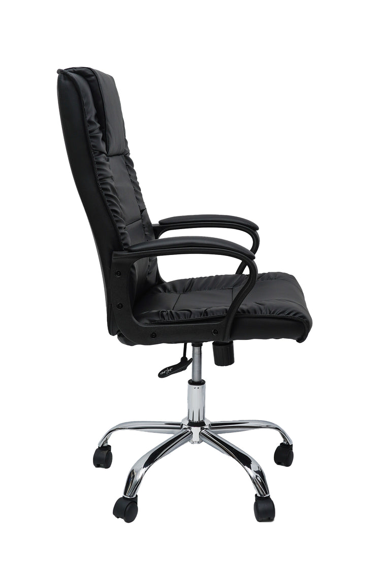 Scaun birou S-233, negru, piele ecologica