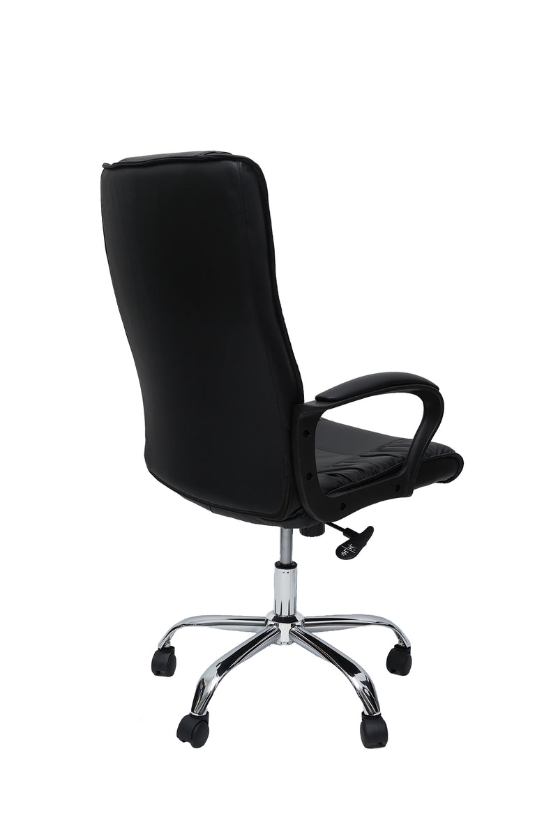 Scaun birou S-233, negru, piele ecologica-4
