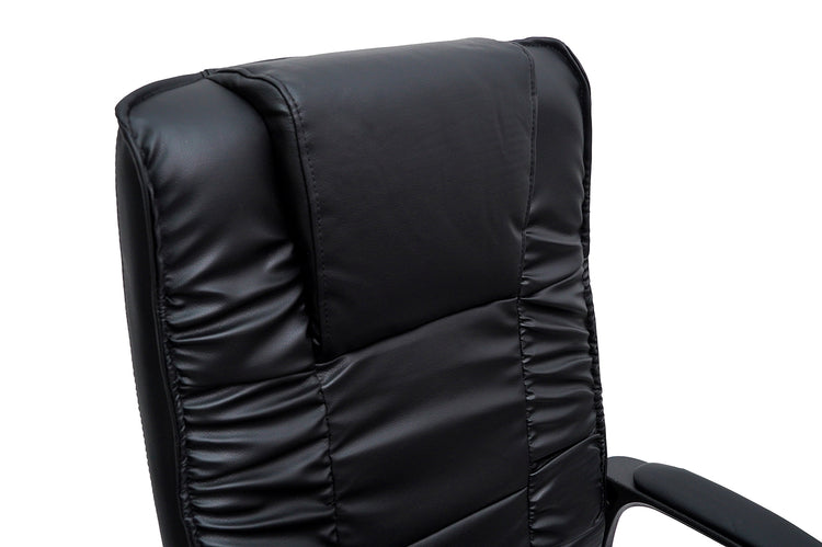 Scaun birou S-233, negru, piele ecologica