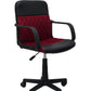 Scaun birou S-228, rosu/negru, piele ecologica/mesh textil