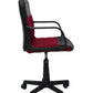 Scaun birou S-228, rosu/negru, piele ecologica/mesh textil