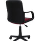 Scaun birou S-228, rosu/negru, piele ecologica/mesh textil