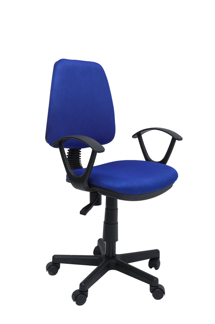 Scaun birou S-229, albastru, mesh textil