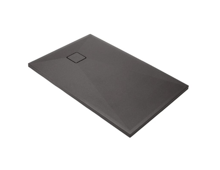 Cadita dus SMC 80x120 cm, neagra cu Sifon