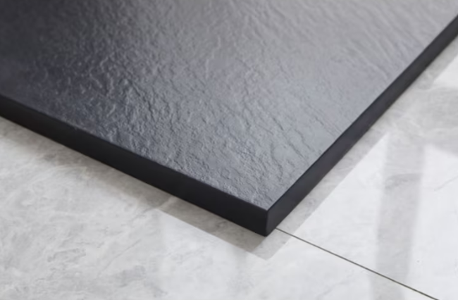 Cadita dus SMC 80x120 cm, neagra cu Sifon