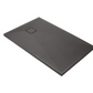 Cadita dus SMC 90x90 cm, neagra cu Sifon