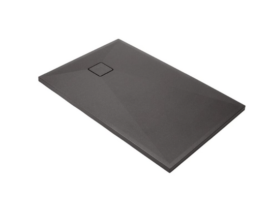 Cadita dus SMC 90x90 cm, neagra cu Sifon