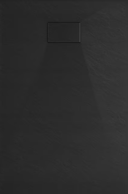 Cadita dus SMC 90x90 cm, neagra cu Sifon