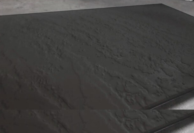 Cadita dus SMC 90x90 cm, neagra cu Sifon