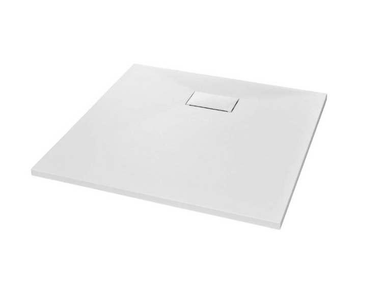 Cadita dus SMC 90x90cm, alba cu Sifon