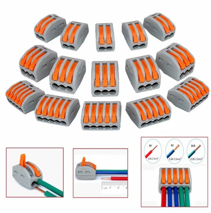 Conector pentru Lustra / Oglinda LED - Rapid, 2 Poli, Instalare Fara Surub-2