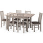 Set masa extensibila 120x150cm cu 6 scaune tapitate, MB-13 Max5 si S-38 Boss10 S6, sonoma, lemn masiv de fag, stofa
