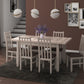 Set masa extensibila 120x150cm cu 6 scaune tapitate, MB-13 Max5 si S-38 Boss10 S6, sonoma, lemn masiv de fag, stofa