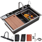 Set chiuveta bucătărie SMART inox 75x45 cm cu baterie inclusă – finisaj lucios/texturat