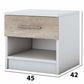 Set dormitor Beta, alb / sonoma, dulap 120 cm, pat 140x200 cm, 2 noptiere, comoda - La Cucu