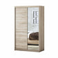 Set dormitor beta, sonoma / alb, dulap 120 cm, pat 140x200 cm, 2 noptiere, comoda - La Cucu