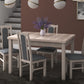 Set masa extensibila 120x150cm cu 4 scaune tapitate, mb-13 max5 si s-37 boss7 s11, sonoma, lemn masiv de fag, stofa