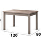 Set masa extensibila 120x150cm cu 4 scaune tapitate, mb-13 max5 si s-37 boss7 s6, sonoma, lemn masiv de fag, stofa