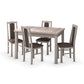 Set masa extensibila 120x150cm cu 4 scaune tapitate, mb-13 max5 si s-37 boss7 s6, sonoma, lemn masiv de fag, stofa