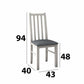 Set masa extensibila 140-180x80 cm cu 4 scaune tapitate, mb-21 modena1 si s-38 boss10 b11, alb/grafit, lemn masiv de fag, stofa