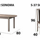 Set masa extensibila 160x200cm cu 4 scaune tapitate, mb-12 venus1 si s-37 boss7 s6, sonoma, lemn masiv de fag, stofa