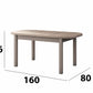 Set masa extensibila 160x200cm cu 4 scaune tapitate, mb-12 venus1 si s-37 boss7 s6, sonoma, lemn masiv de fag, stofa