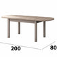 Set masa extensibila 160x200cm cu 4 scaune tapitate, mb-12 venus1 si s-37 boss7 s6, sonoma, lemn masiv de fag, stofa