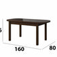 Set masa extensibila 160x200cm cu 6 scaune tapitate, mb-12 venus1 si s-37 boss7 30B, nuc, lemn masiv de fag, stofa