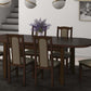 Set masa extensibila 160x200cm cu 6 scaune tapitate, mb-12 venus1 si s-37 boss7 30B, nuc, lemn masiv de fag, stofa