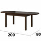Set masa extensibila 160x200cm cu 6 scaune tapitate, mb-12 venus1 si s-37 boss7 30B, nuc, lemn masiv de fag, stofa
