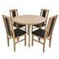 Set masa fixa 100 cm cu 4 scaune tapitate, mb-12 poli2 si s-37 boss7 s11, sonoma, lemn masiv, stofa