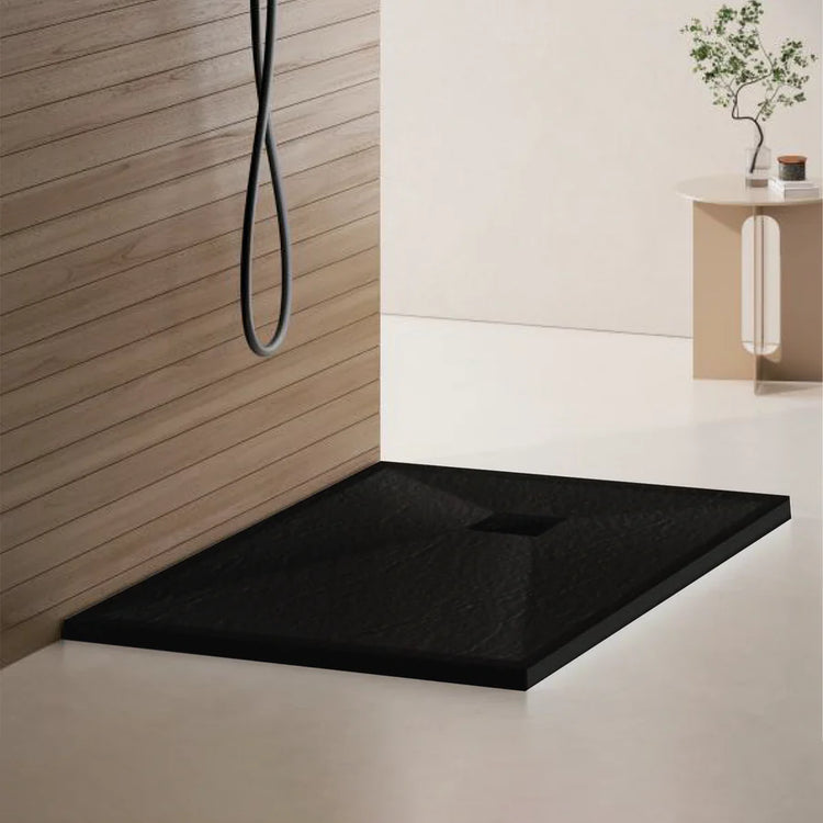 Cadita de dus dreptunghiulara 70x90 cm, slim 3 cm, negru