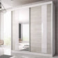 Dressing Ovidiu 32, 203x218x61 cm, culoare alb/gri