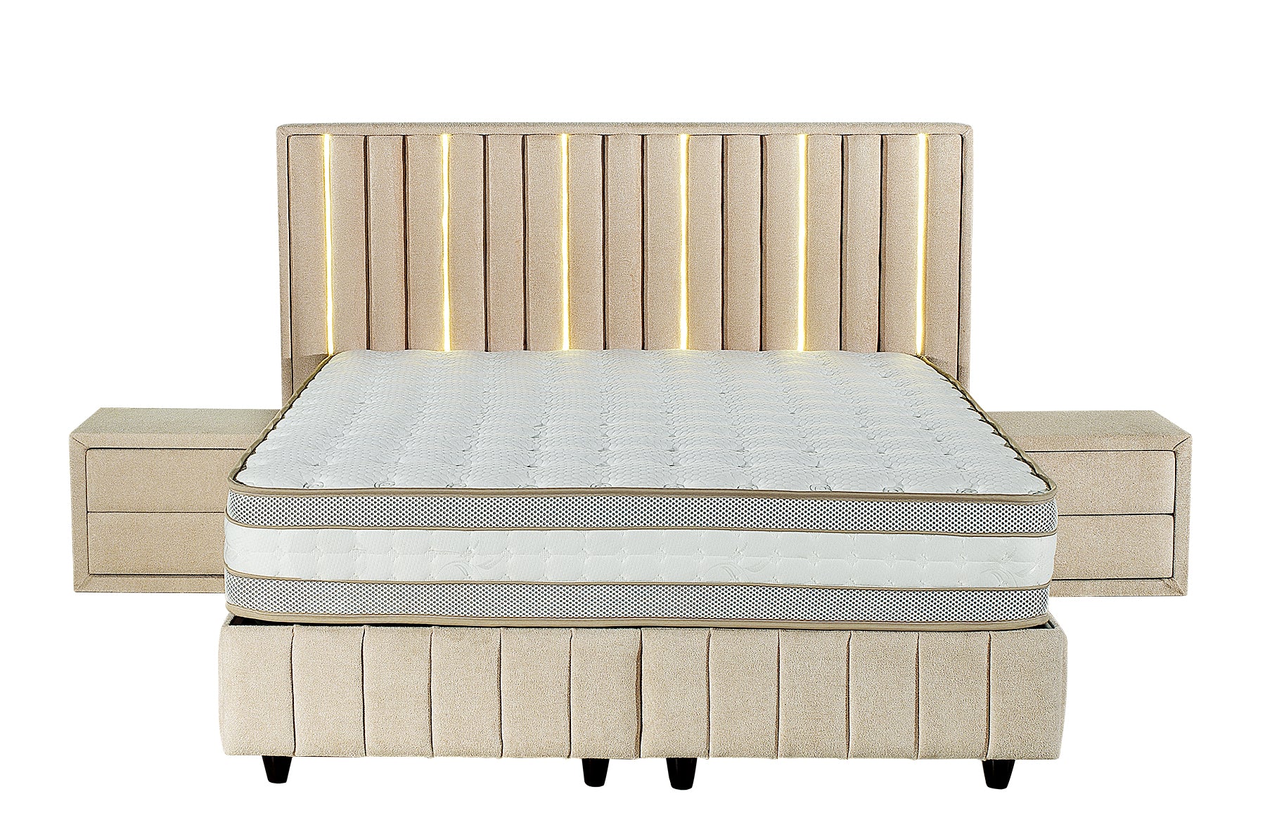 PAT VELORIA 160X200 CAPPUCINO - SOMIERA METALICA RABATABILA SI SALTEA