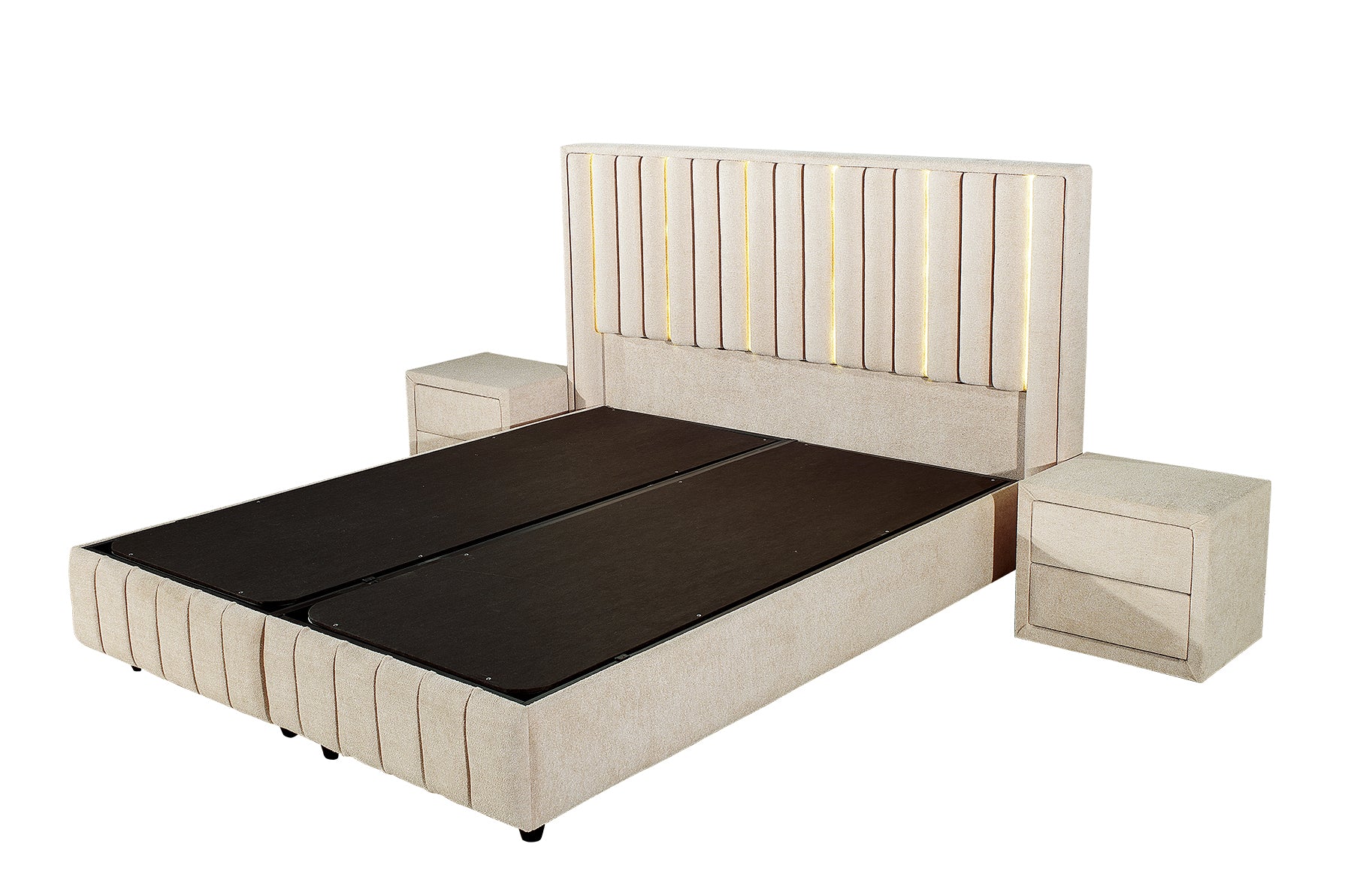 PAT VELORIA 160X200 CAPPUCINO - SOMIERA METALICA RABATABILA SI SALTEA