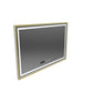 Oglinda LED Rectangulara, 120x80cm, Verite Royale Gold MotionGlow Marcello, Sistem Dezaburire, Ceas & Termometru, Dimabila