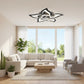 Lustra LED Ventilator ANEMO cu Telecomanda, 49W, D85cm, Lumina Rece/Neutra/Calda, Metal si Plastic, Negru