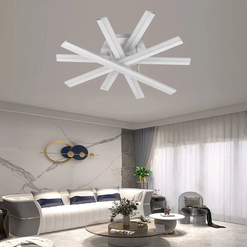 Lustra LED cu telecomanda ZOE, 67W, lumina Rece/Calda/Neutra, Dimabila, Alb-3