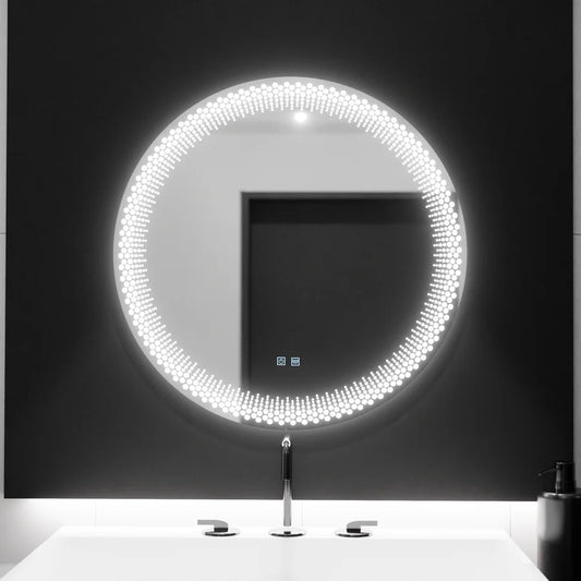 Oglinda LED Rotunda 60cm, Stellaire Touch, Sistem Dezaburire, Dimabila
