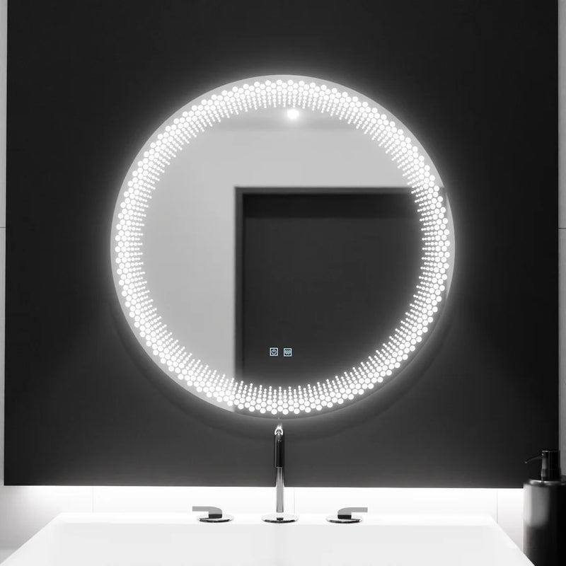 Oglinda LED Rotunda 60cm, Stellaire Touch, Sistem Dezaburire, Dimabila-1