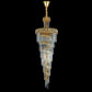 Candelabru Cristal CC800/700X2100GD, 33xE14, Diametru 70cm, Inaltime 210cm, Auriu Lucios, Inaltime Reglabila, Design Elegant