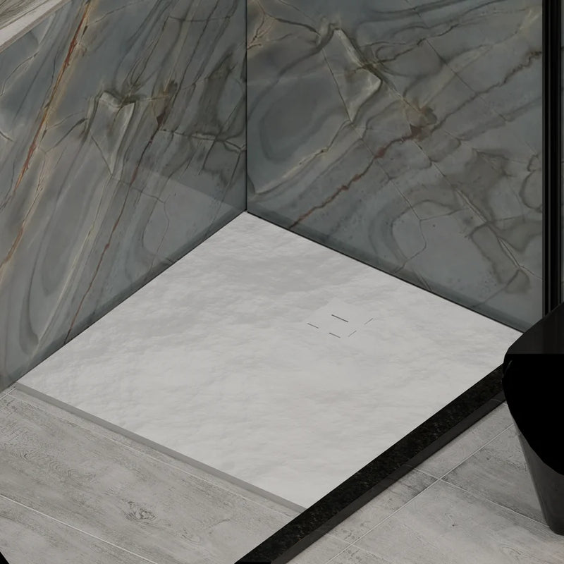 Cadita de dus patrata 90x90 cm, slim 3 cm, alb lucios-2