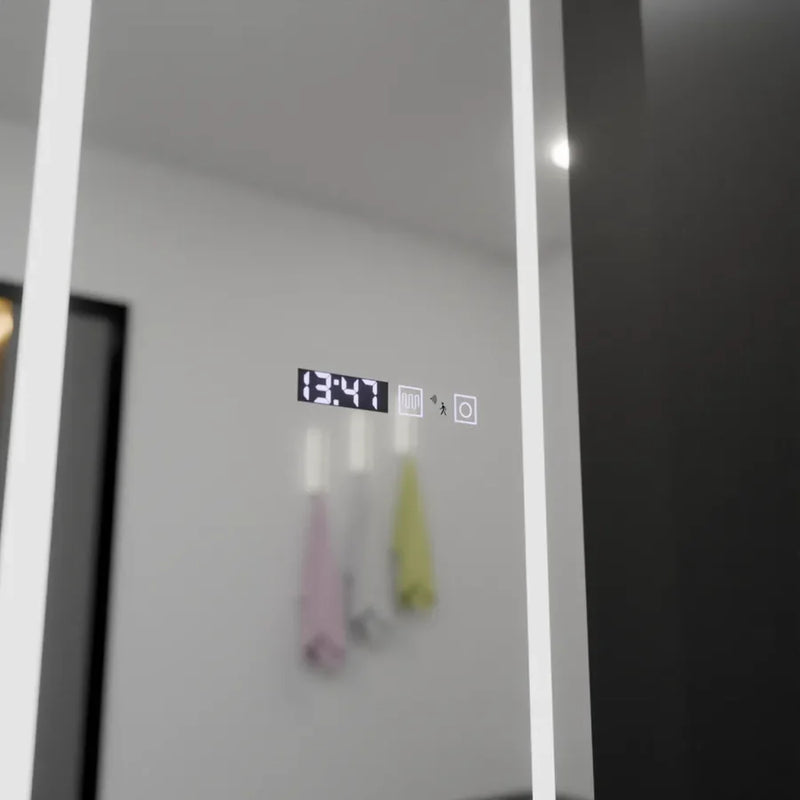 Oglinda LED Rectangulara, 45x140cm, Giulia Senzor Radar Marcello, Sistem Dezaburire, Ceas & Termometru, Dimabila, Dressing Couture-4