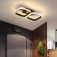 Lustra LED VERTEX 16W, 2 Patrate, Liniara, lumina Rece/Calda/Neutra, Neagra