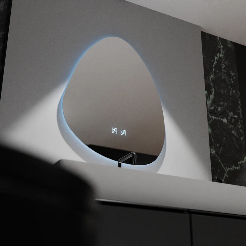 Oglinda LED Organica 80x60cm, Fluido Touch, Sistem Dezaburire, Dimabila-2